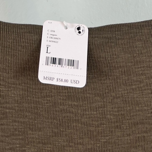 NWT Free People Boulevard Ruched Tie Strap Tank Top in Oregano - Picture 7 of 9